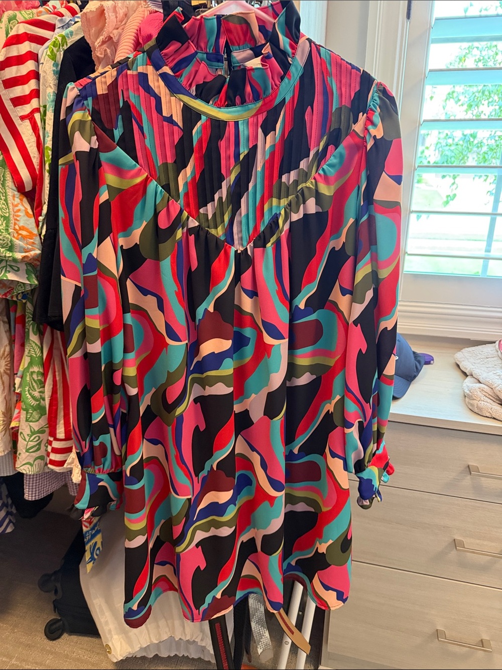CROSBY by Mollie Burch Multicolor Abstract Print Dress
